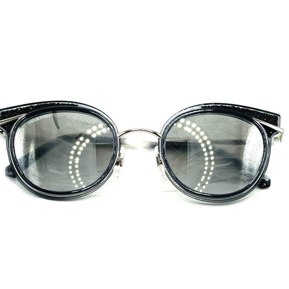 NEW SWAROVSKI SK169 20C Grey/Silver Mirrored Cat Eye 50mm 23 145